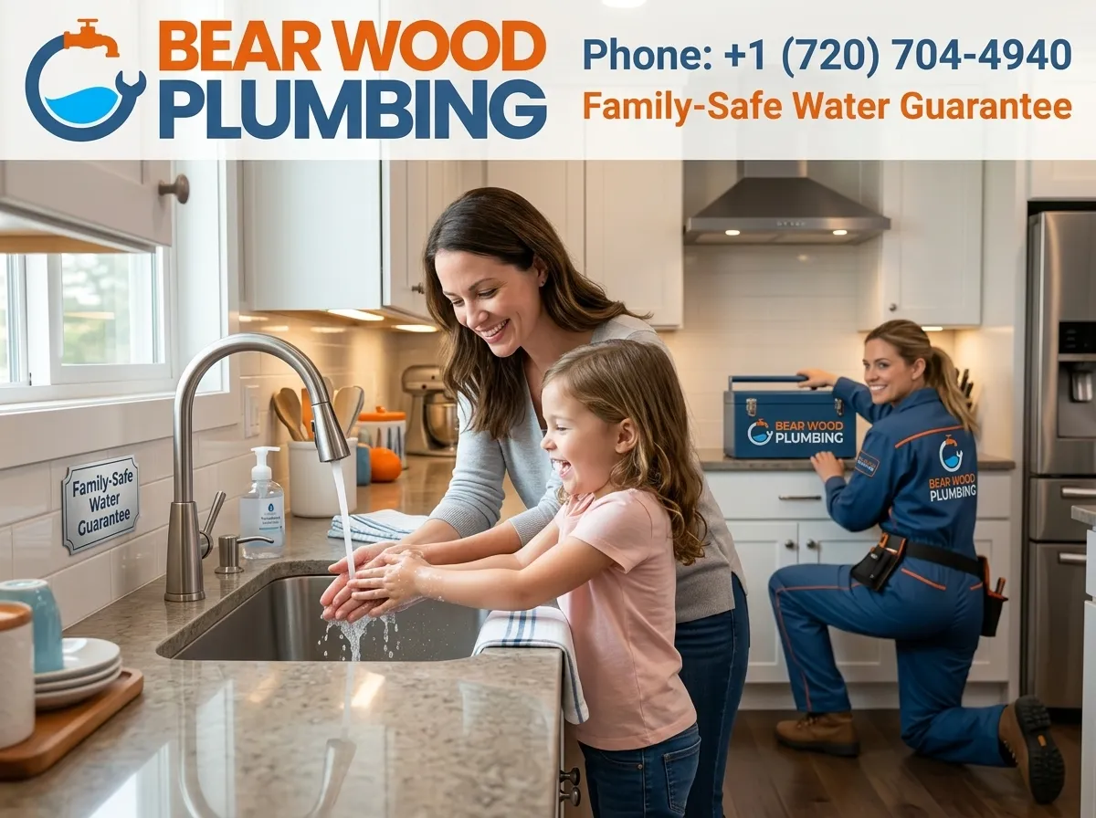 Family safe water guarantee - every Bear Wood Plumbing emergency visit in Lakewood CO includes full documentation