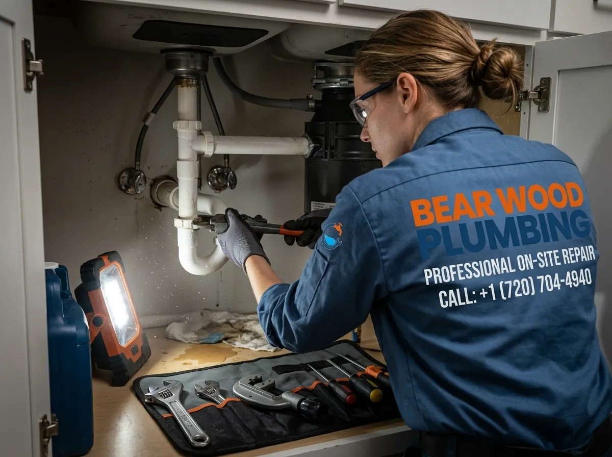 Professional on-site plumbing repair and inspection by Bear Wood Plumbing in Lakewood CO